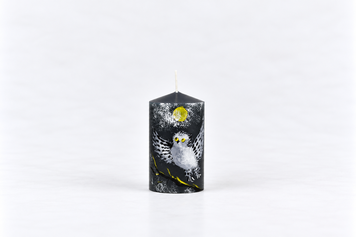 Lumipöllökynttilä, smaragdinvihreä, 6 × 10 cm