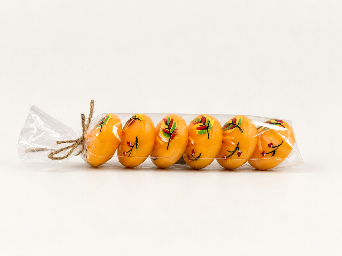 Oranssit Vaahtera-kellukynttilät – 6 kpl